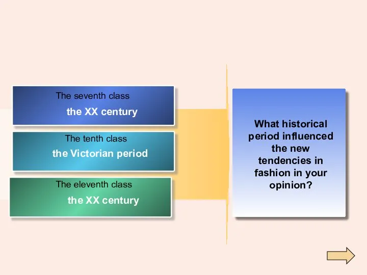 What historical period influenced the new tendencies in fashion in your