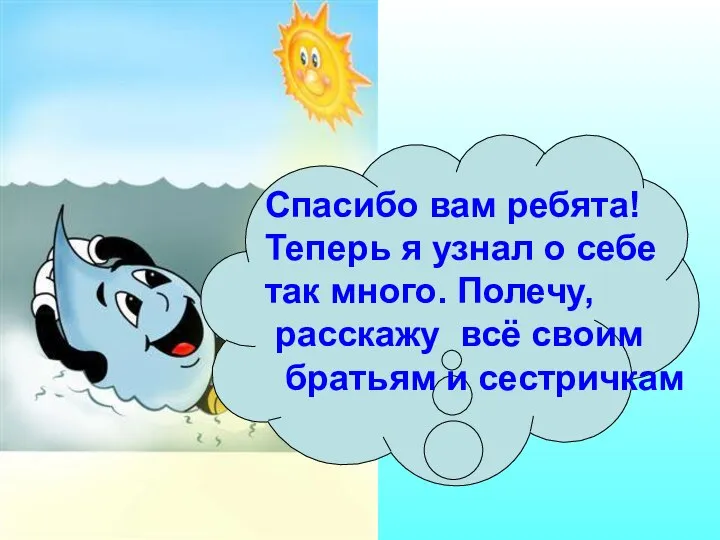 Спасибо вам ребята! Теперь я узнал о себе так много. Полечу,