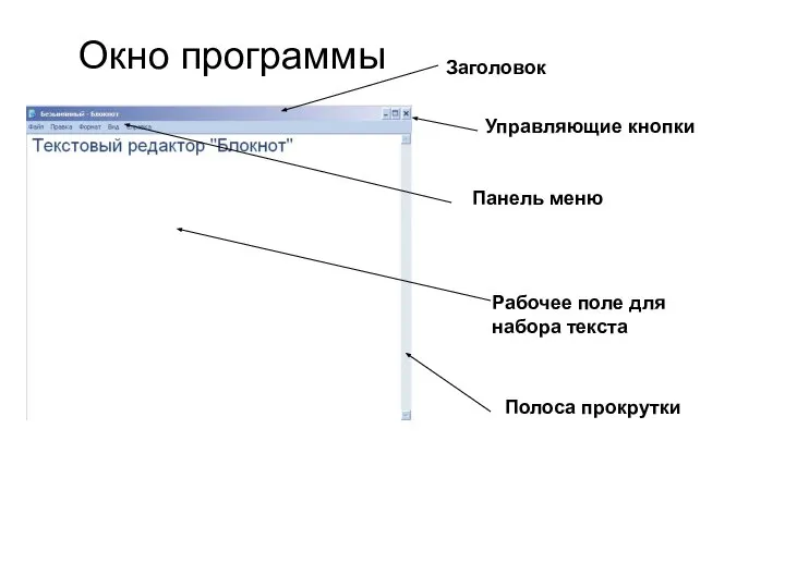 Окно программы