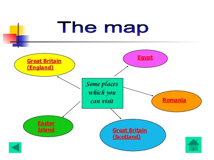 The map Great Britain (England) Egypt Romania Great Britain (Scotland) Easter