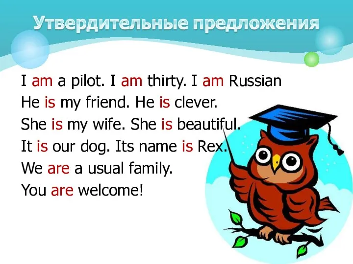 I am a pilot. I am thirty. I am Russian He