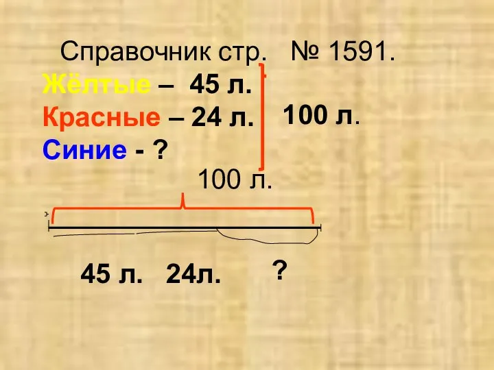 Справочник стр. № 1591. Жёлтые – 45 л. Красные – 24