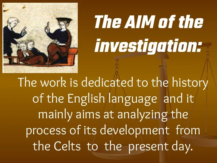 The AIM of the investigation: The work is dedicated to the