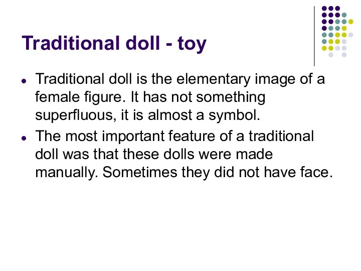 Traditional doll - toy Traditional doll is the elementary image of