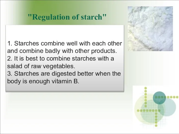 "Regulation of starch"