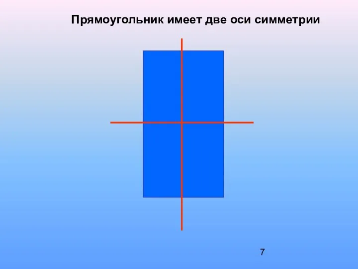 Прямоугольник имеет две оси симметрии