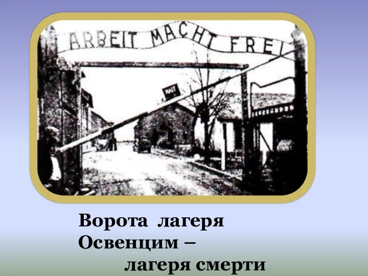 Ворота лагеря Освенцим – лагеря смерти