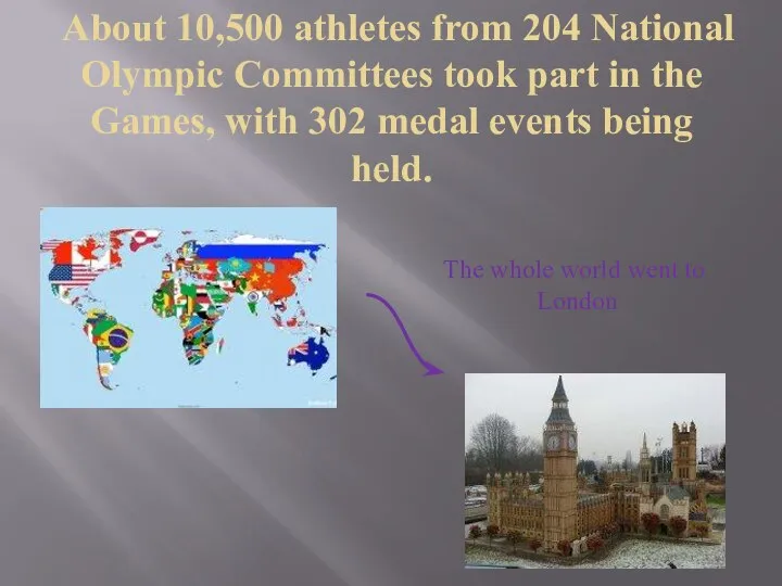 About 10,500 athletes from 204 National Olympic Committees took part in