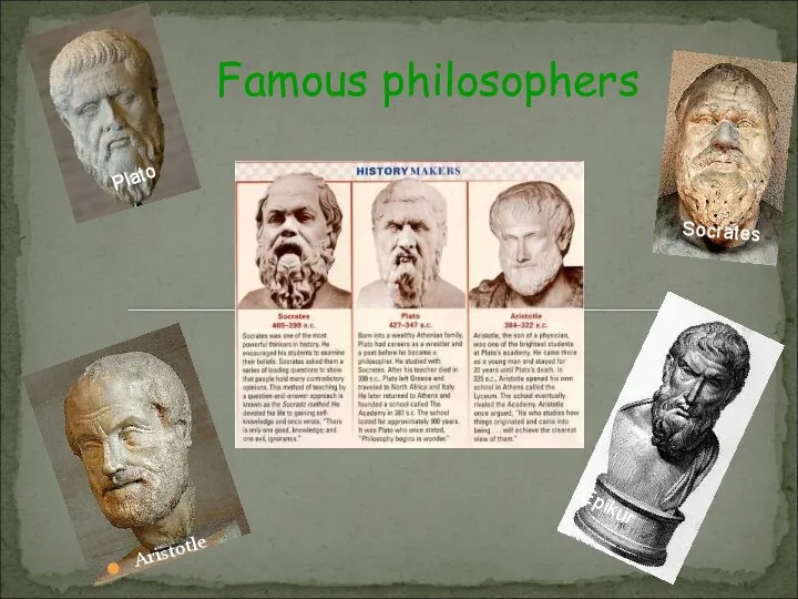 Aristotle Epikur Socrates Plato Famous philosophers