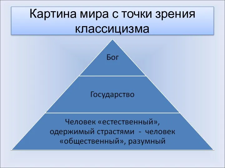 Картина мира с точки зрения классицизма