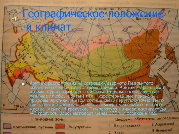 Географическое положение и климат. Арктика расположена на островах Северного Ледовитого океана