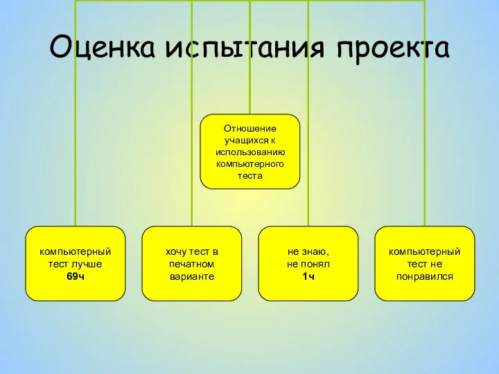 Оценка испытания проекта