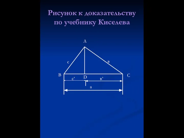 Рисунок к доказательству по учебнику Киселева