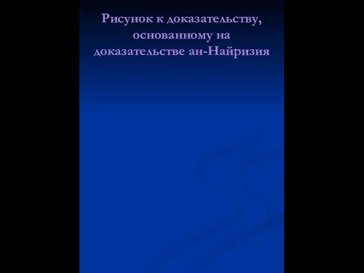 Рисунок к доказательству, основанному на доказательстве ан-Найризия