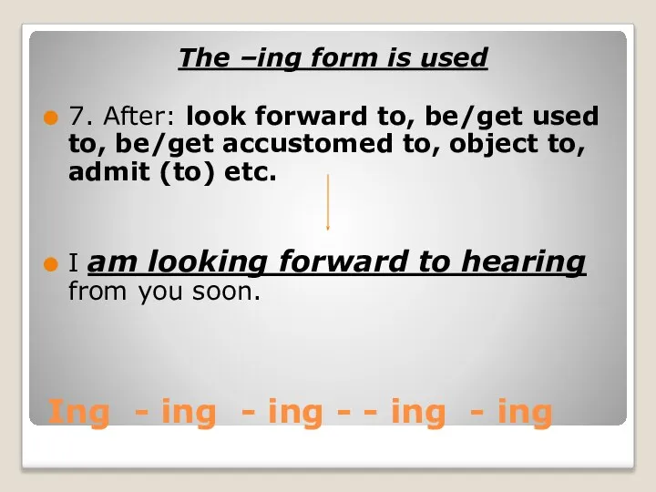 Ing - ing - ing - - ing - ing The