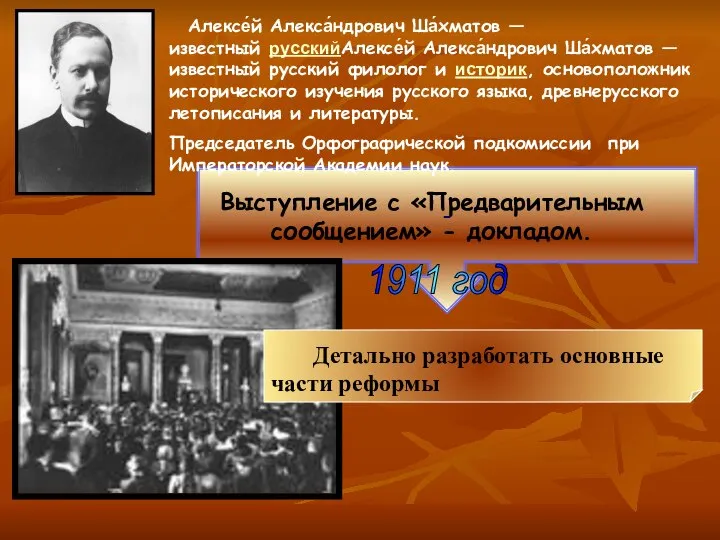 - Алексе́й Алекса́ндрович Ша́хматов — известный русскийАлексе́й Алекса́ндрович Ша́хматов — известный