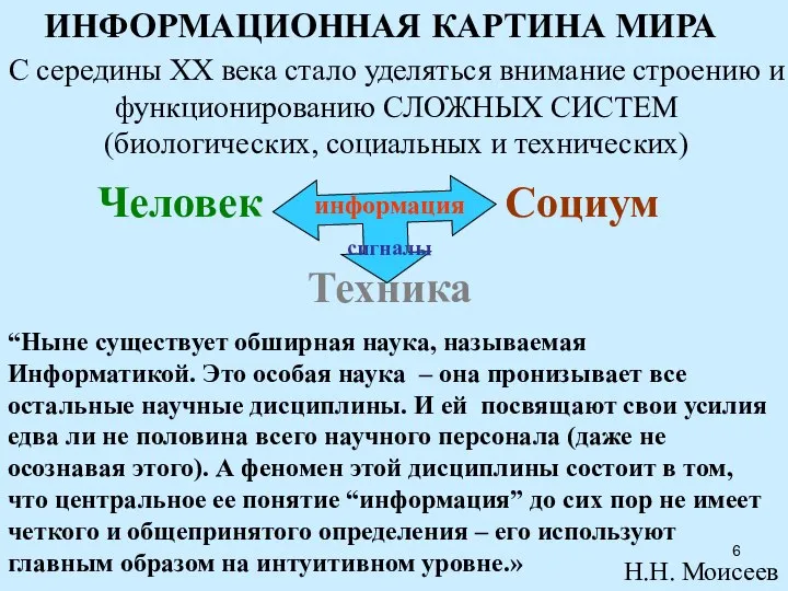 С середины ХХ века стало уделяться внимание строению и функционированию СЛОЖНЫХ