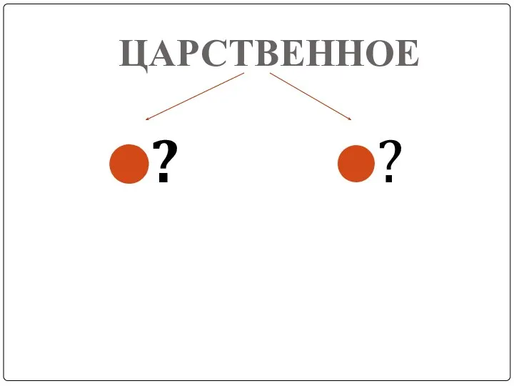 ЦАРСТВЕННОЕ ? ?