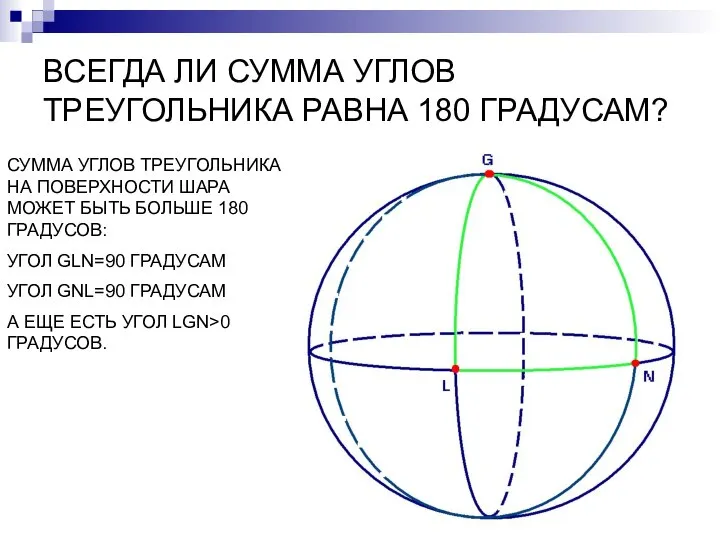 ВСЕГДА ЛИ СУММА УГЛОВ ТРЕУГОЛЬНИКА РАВНА 180 ГРАДУСАМ? СУММА УГЛОВ ТРЕУГОЛЬНИКА