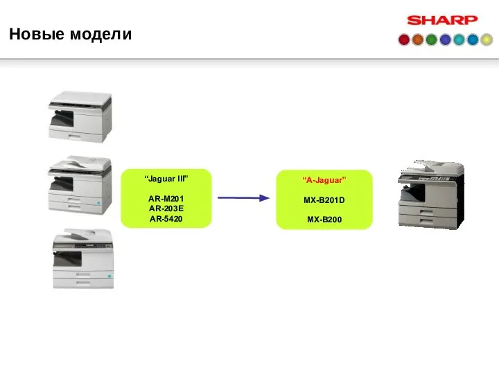 Новые модели “Jaguar III” AR-M201 AR-203E AR-5420 “A-Jaguar” MX-B201D MX-B200