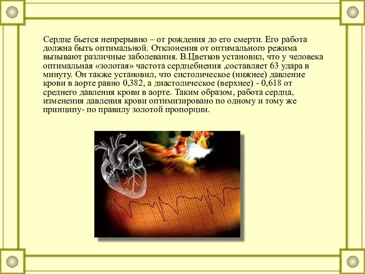 Сердце бьется непрерывно – от рождения до его смерти. Его работа