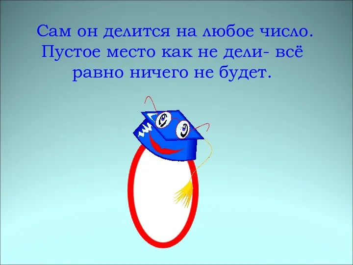 Сам он делится на любое число. Пустое место как не дели- всё равно ничего не будет.