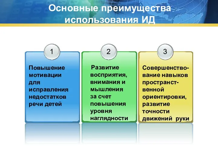 Основные преимущества использования ИД