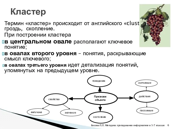 Термин «кластер» происходит от английского «cluster» – гроздь, скопление. При построении