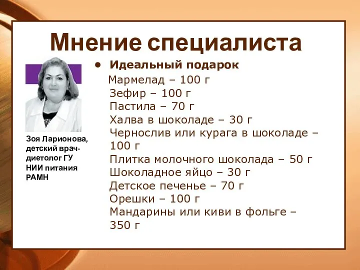 Мнение специалиста Идеальный подарок Мармелад – 100 г Зефир – 100