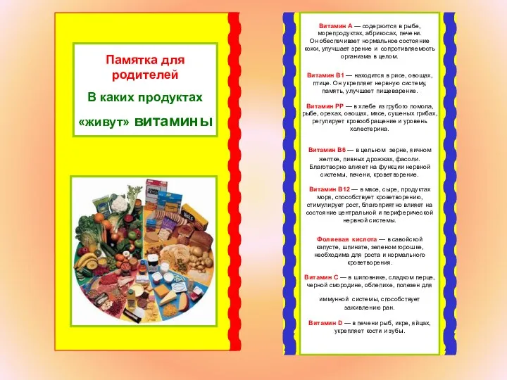 Витамин А — содержится в рыбе, морепродуктах, абрикосах, печени. Он обеспечивает