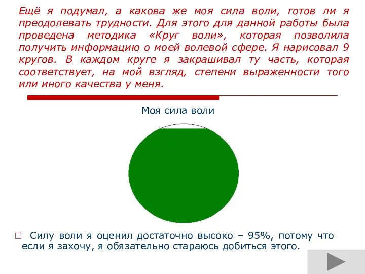 Ещё я подумал, а какова же моя сила воли, готов ли