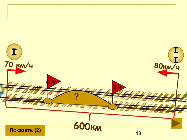 80км/ч II I 70 км/ч Показать (2) ? 3 ч