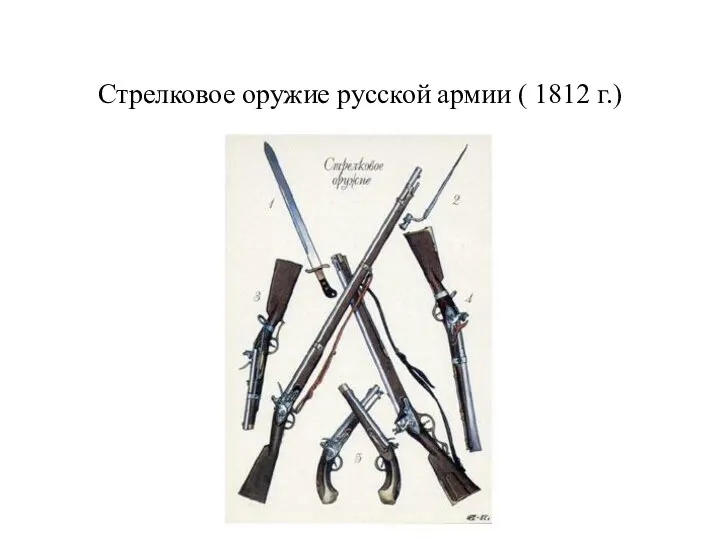 Стрелковое оружие русской армии ( 1812 г.)