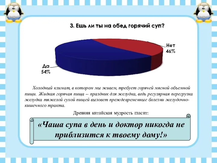 Холодный климат, в котором мы живем, требует горячей мясной объемной пищи.