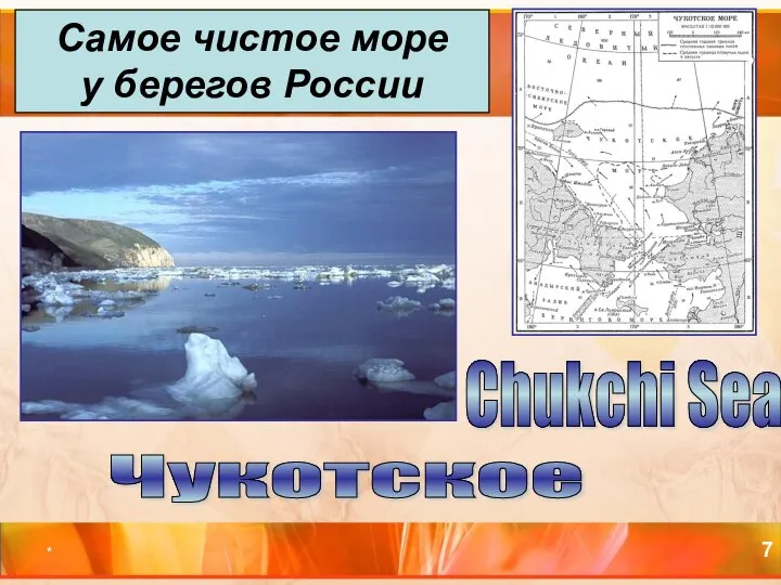 * Чукотское Самое чистое море у берегов России Chukchi Sea