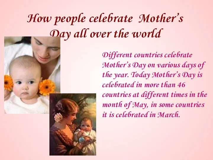 How people celebrate Mother’s Day all over the world ... Different