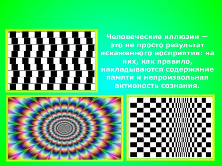 Человеческие иллюзии — это не просто результат искаженного восприятия: на них,