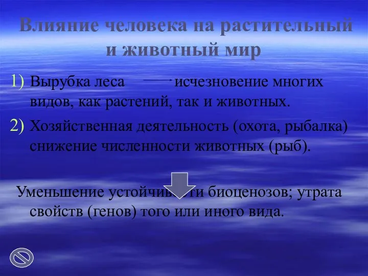 Влияние человека на растительный и животный мир Вырубка леса исчезновение многих