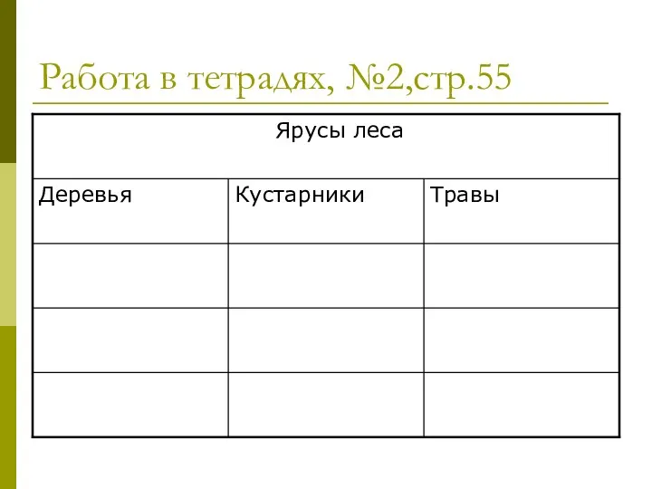 Работа в тетрадях, №2,стр.55