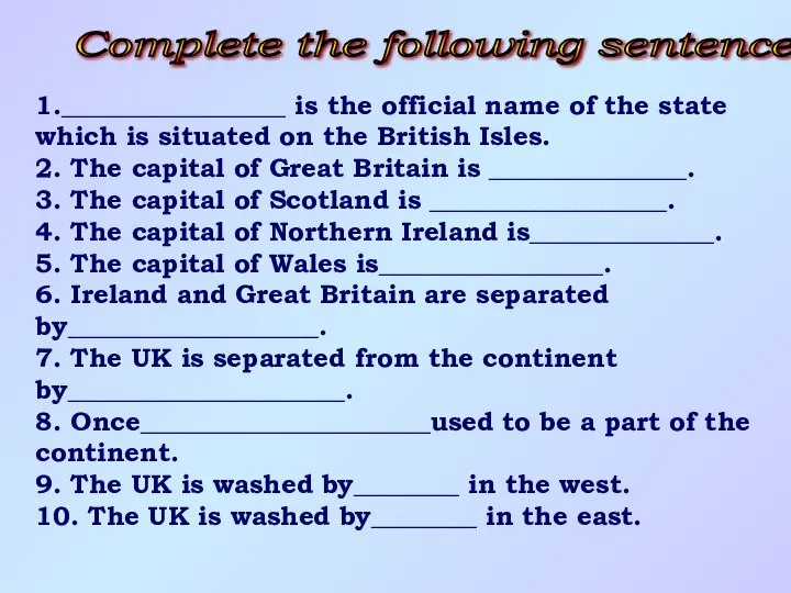 1._________________ is the official name of the state which is situated