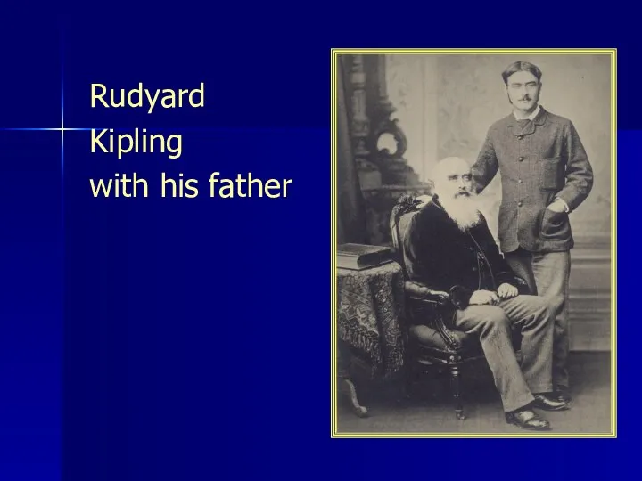 Rudyard Kipling with his father