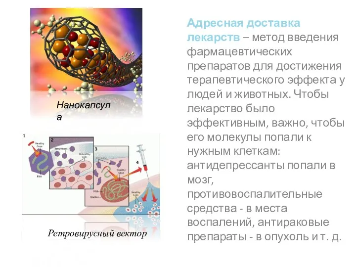 Адресная доставка лекарств – метод введения фармацевтических препаратов для достижения терапевтического