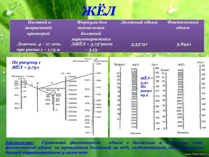 ЖЁЛ По рисунку 1 ЖЁЛ = 3,75л ЖЁЛ = 3,5л По