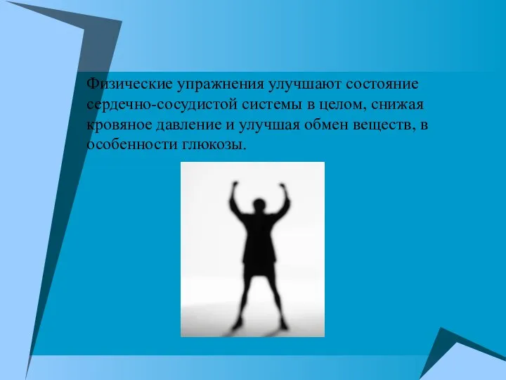 Физические упражнения улучшают состояние сердечно-сосудистой системы в целом, снижая кровяное давление