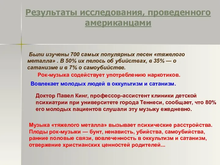 Были изучены 700 самых популярных песен «тяжелого металла» . В 50%