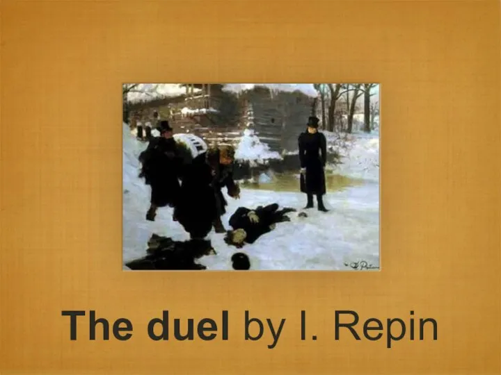 The duel by I. Repin