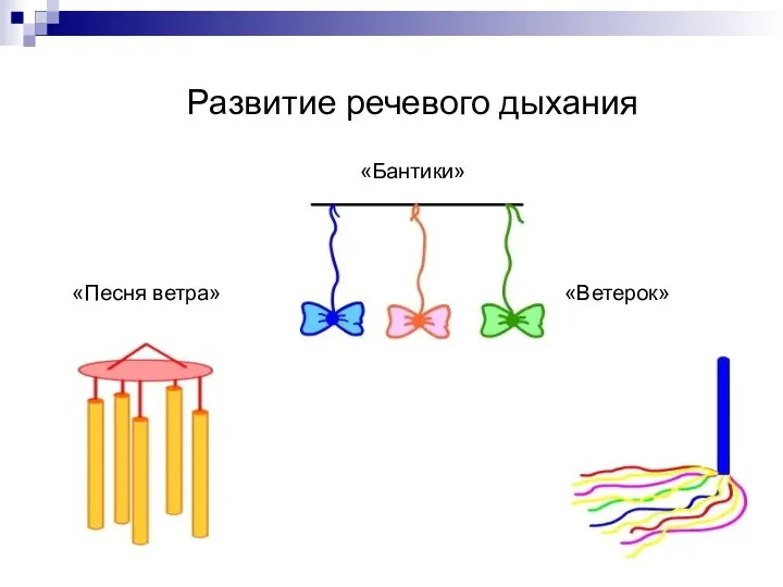 Развитие речевого дыхания «Бантики» «Песня ветра» «Ветерок»