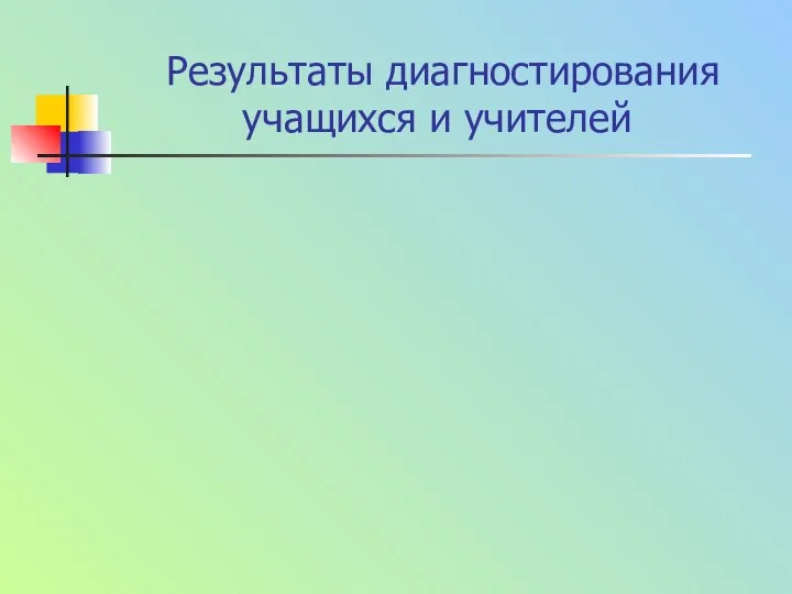 Результаты диагностирования учащихся и учителей