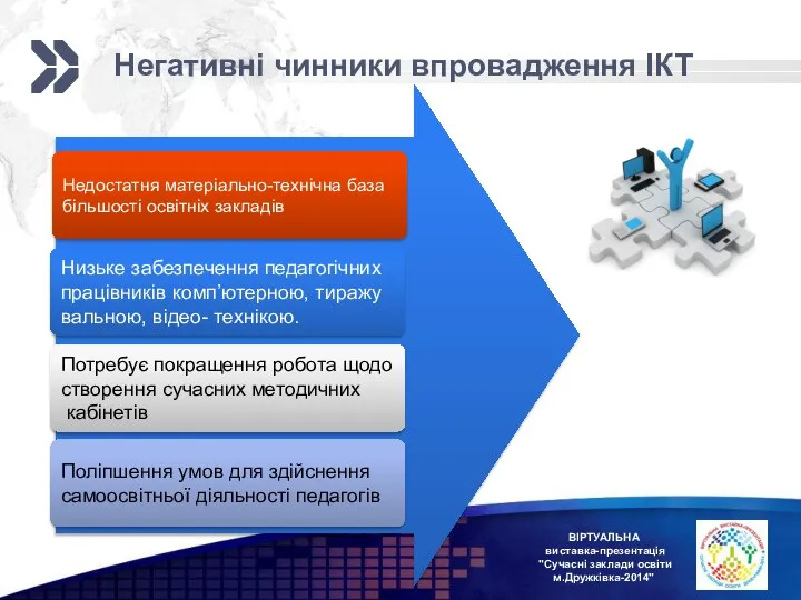 ВІРТУАЛЬНА виставка-презентація "Сучасні заклади освіти м.Дружківка-2014" Недостатня матеріально-технічна база більшості освітніх