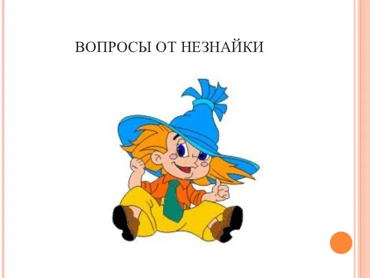 ВОПРОСЫ ОТ НЕЗНАЙКИ